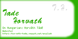 tade horvath business card